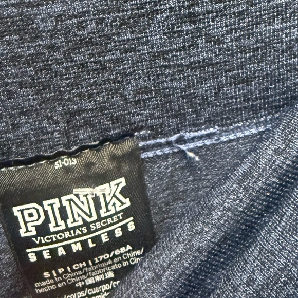 VS Pink Womens s Seamless Leggings Two Tone Blue Mid Rise Fitness  Athleisure - Picture 2 of 3